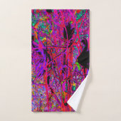 Trippy Abstract Rainbow Oriental Lily Flowers Bad Handdoek (Handdoek)