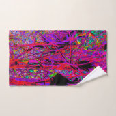 Trippy Abstract Rainbow Oriental Lily Flowers Bad Handdoek (Handdoek)