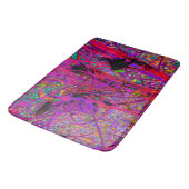 Trippy Abstract Rainbow Oriental Lily Flowers Badmat (Gekanteld)
