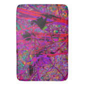 Trippy Abstract Rainbow Oriental Lily Flowers Badmat (Voorkant Verticaal)