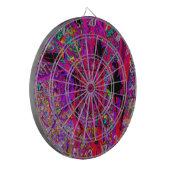 Trippy Abstract Rainbow Oriental Lily Flowers Dartbord (Voorkant Links)