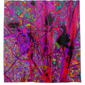 Trippy Abstract Rainbow Oriental Lily Flowers Douchegordijn (Voorkant)