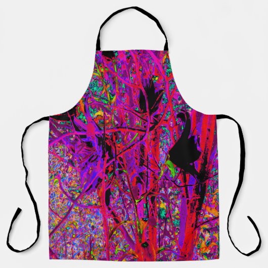 Trippy Abstract Rainbow Oriental Lily Flowers Schort (Voorkant)