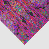 Trippy Abstract Rainbow Oriental Lily Flowers Tissuepapier (Detail)