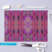 Trippy Abstract Rainbow Oriental Lily Flowers Tissuepapier (Craft)