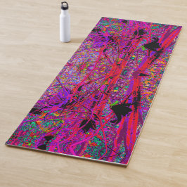Trippy Abstract Regenboog Oosterse Lelie Bloemen Yogamat