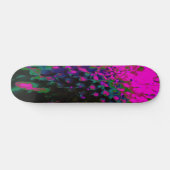Trippy Abstract Retro Heet Roze en Zwarte Bloem Persoonlijk Skateboard (Horizontaal)