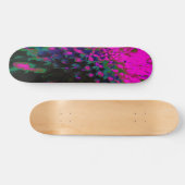 Trippy Abstract Retro Heet Roze en Zwarte Bloem Persoonlijk Skateboard (Horizontaal)