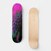Trippy Abstract Retro Heet Roze en Zwarte Bloem Persoonlijk Skateboard (Voorkant)