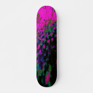 Trippy Abstract Retro Heet Roze en Zwarte Bloem Persoonlijk Skateboard