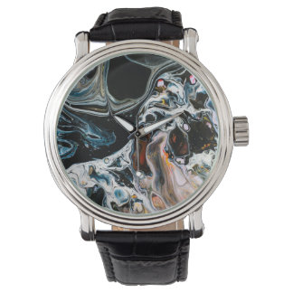 Trippy Abstract Surreal Swirls Art Horloge