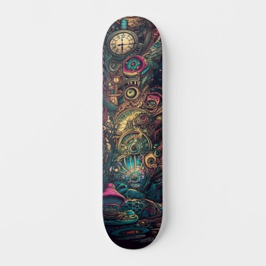 Trippy Abstract verlies jezelf in Time Schaats Boa Persoonlijk Skateboard (Voorkant)