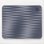 Trippy Abstract Zwart & Wit Strepen Rad Monogram Muismat (Voorkant)