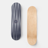 Trippy Abstract Zwart & Witte Strepen, Monogram Persoonlijk Skateboard (Voorkant)