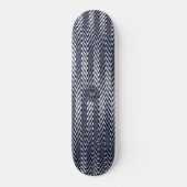 Trippy Abstract Zwart & Witte Strepen, Monogram Persoonlijk Skateboard (Voorkant)