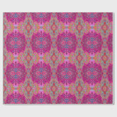 Trippy Abstracte Magenta Rainbow Colors Retro Art Cadeaupapier (Vlak)