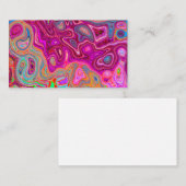 Trippy Abstracte Magenta Rainbow Colors Retro Art Visitekaartje (Voorkant / Achterkant)