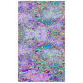Trippy Abstracte Roze en Paarse Bloemen Tafelkleed (Voorkant)
