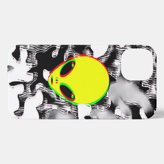 Trippy Alien Camo iPhone Hoesje (Achterkant horizontaal)