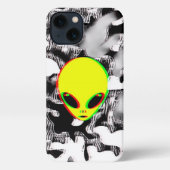 Trippy Alien Camo iPhone Hoesje (Achterkant)