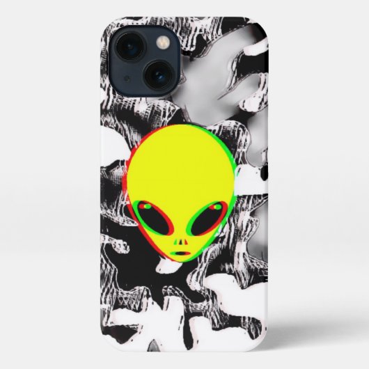 Trippy Alien Camo iPhone Hoesje (Achterkant)