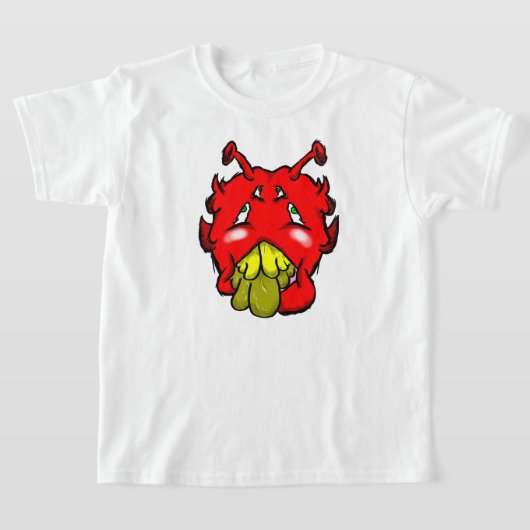 Trippy Alien Dazs gele tand k T-shirt (Laagn)