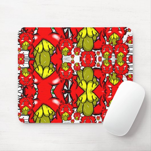 Trippy Alien Dazs gele tand Muismat (Met muis)