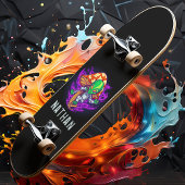 Trippy Alien Mushroom - Persoonlijke naam Persoonlijk Skateboard