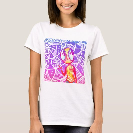 Trippy Alien T-shirt (Voorkant)