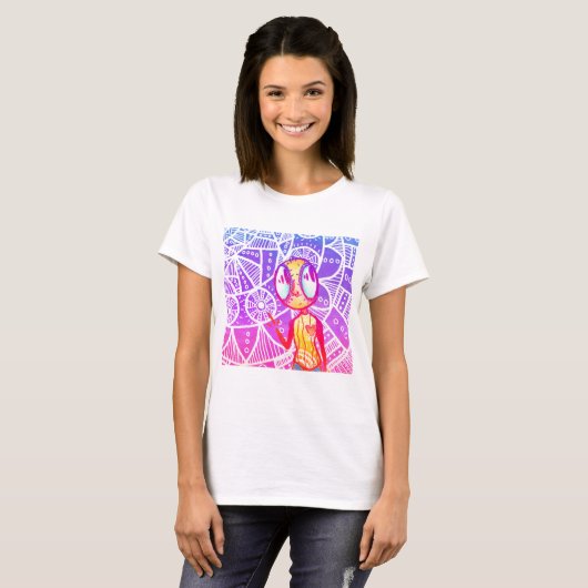 Trippy Alien T-shirt (Voorkant volledig)