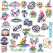 Trippy Art Custom-Cut Vinyl Sticker (Voorkant)