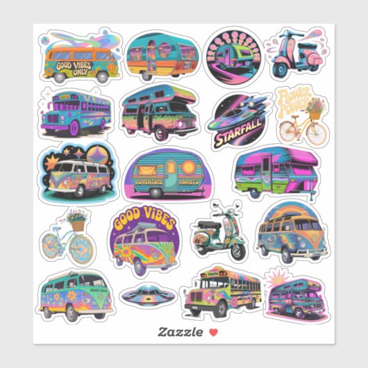 Trippy Art Custom-Cut Vinyl Sticker (Vel)