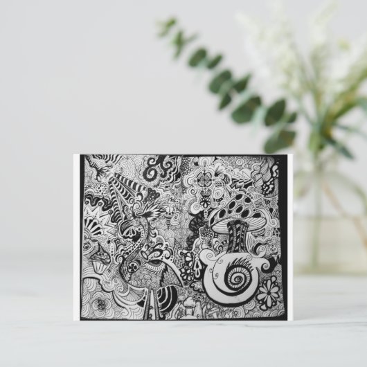 Trippy Art Design Briefkaart (Staand voorkant)