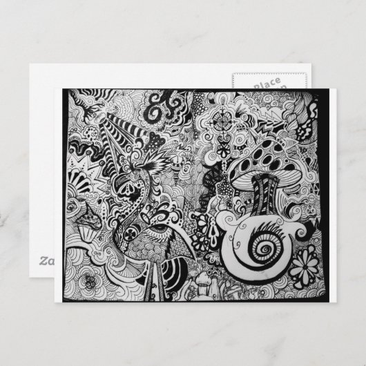 Trippy Art Design Briefkaart (Voorkant / Achterkant)