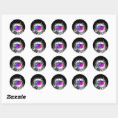 Trippy Astronaut Helmet Ronde Sticker (Vel)