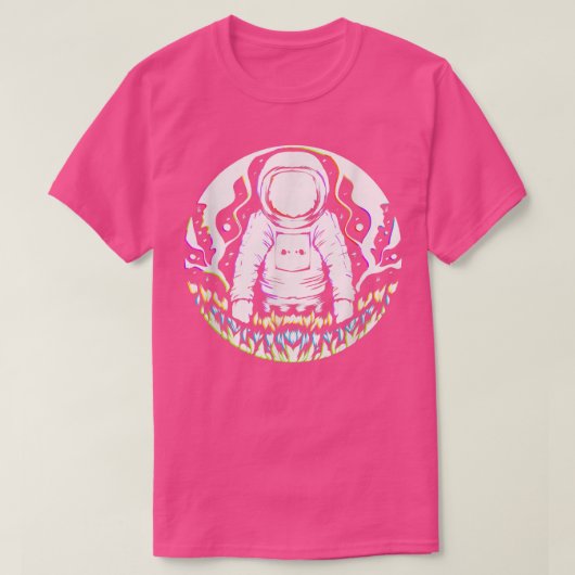 Trippy Astronaut Space Ship T-shirt (Design voorkant)