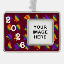 Trippy Bells Verzilverd Omlijst Ornament