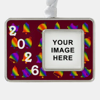 Trippy Bells Verzilverd Omlijst Ornament