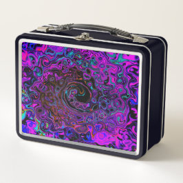 Trippy Black en Magenta Retro Liquid Swirl