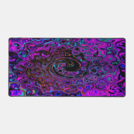 Trippy Black en Magenta Retro Liquid Swirl Bureaumat