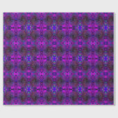 Trippy Black en Magenta Retro Liquid Swirl Cadeaupapier (Vlak)