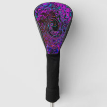 Trippy Black en Magenta Retro Liquid Swirl