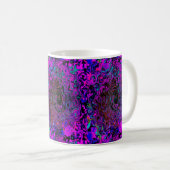 Trippy Black en Magenta Retro Liquid Swirl Koffiemok (Voorkant rechts)