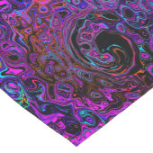 Trippy Black en Magenta Retro Liquid Swirl Korte Tafelloper (Hoek)