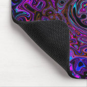 Trippy Black en Magenta Retro Liquid Swirl Muismat (Hoek)