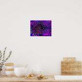 Trippy Black en Magenta Retro Liquid Swirl Poster (Keuken)