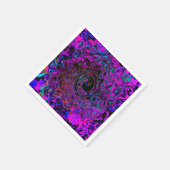 Trippy Black en Magenta Retro Liquid Swirl Servet (Hoek)