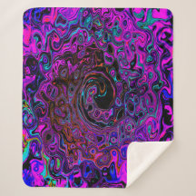 Trippy Black en Magenta Retro Liquid Swirl