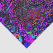 Trippy Black en Magenta Retro Liquid Swirl Tissuepapier (Detail)