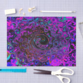 Trippy Black en Magenta Retro Liquid Swirl Tissuepapier (Craft)
